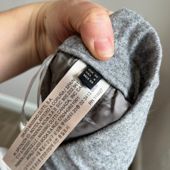 Massimo Dutti Wool Blend Cropped Wide-Leg Pants – Size 6 - Picture 7 of 8